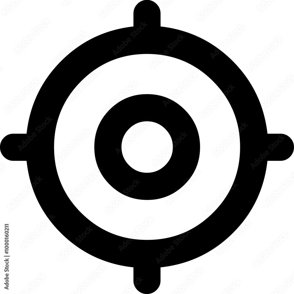 Vector black target icon graphic design illustration, icon design, business icon