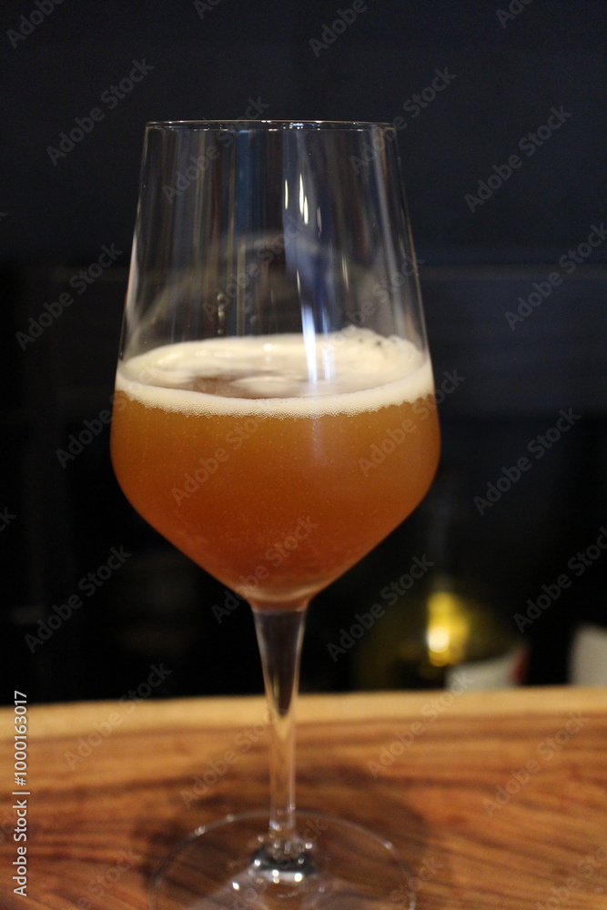A glass of craft ginger ale A glass of craft ginger ale