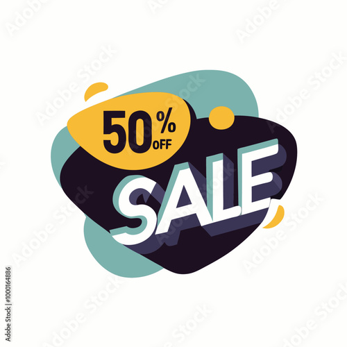 Fifty Percent Off Sale Lettering on Blot (5)