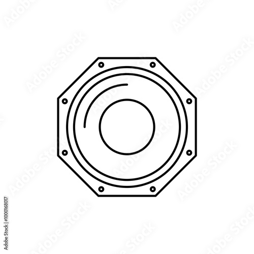 Subwoofer speaker component icon