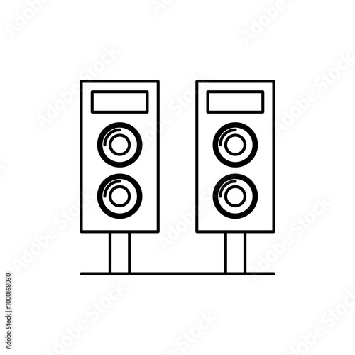 Middle high loudspeaker icon