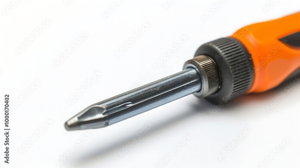 Orange screwdriver isolated on white background. Orange screwdriver isolated on white background.