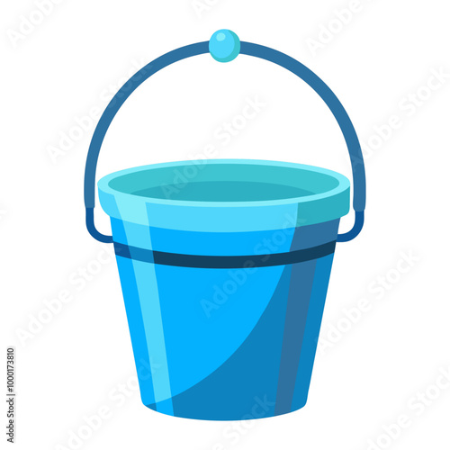 blue bucket isolated