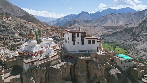 Lamayuru Monastery aerial view, Ladakh, India, Buddhist monasteries, Tibet