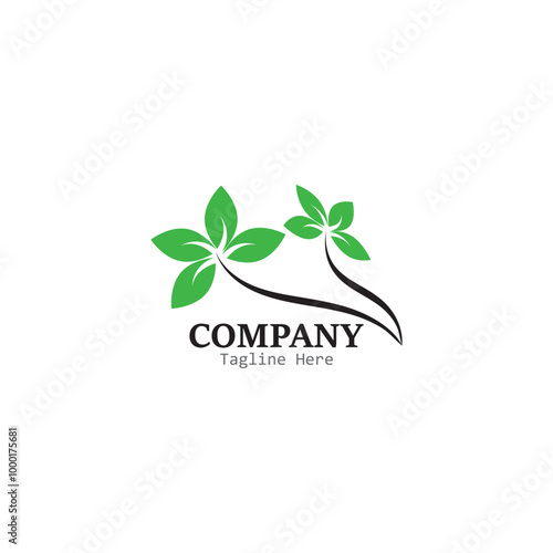 leaf logo vector
