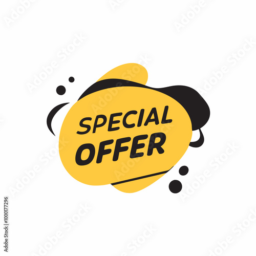 Special Offer Lettering on Paint Blots on a isolated white background (2)