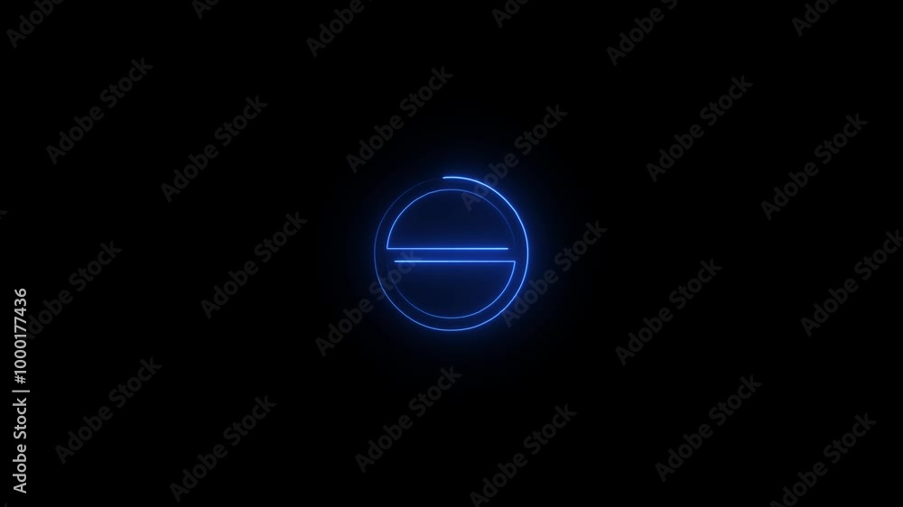 Simple neon line Ban icon. purple forbidden glow neon symbol motion. Simple neon line Ban icon. purple forbidden glow neon symbol motion.