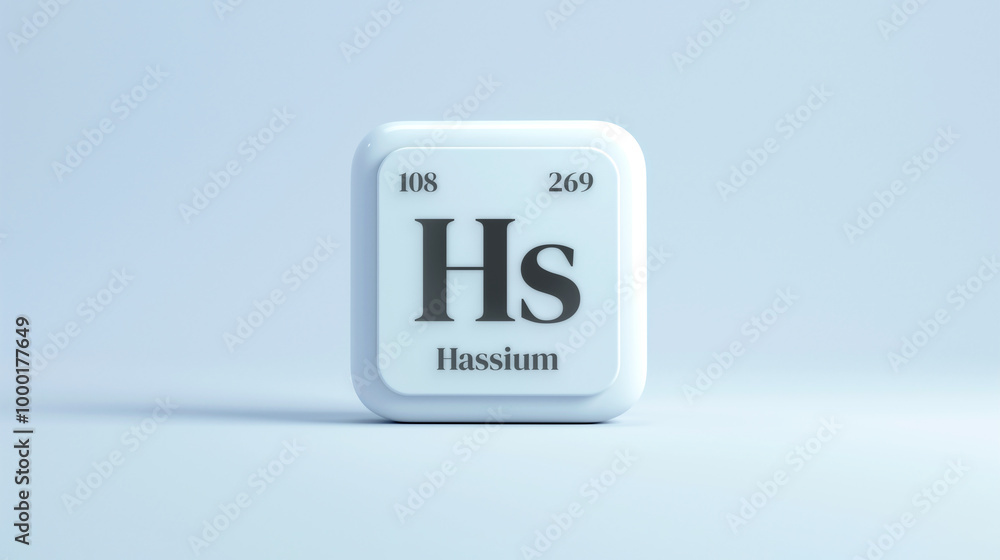 A simple icon of the chemical element Hassium on a white background from the periodic table elements. A simple icon of the chemical element Hassium on a white background from the periodic table elements.