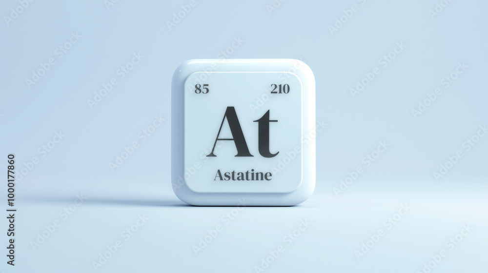 A simple icon of the chemical element Astatine on a white background from the periodic table elements. A simple icon of the chemical element Astatine on a white background from the periodic table elements.