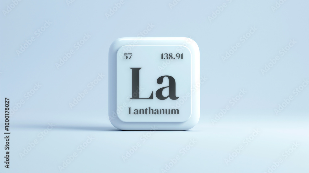 A simple icon of the chemical element Lanthanum on a white background from the periodic table elements. A simple icon of the chemical element Lanthanum on a white background from the periodic table elements.