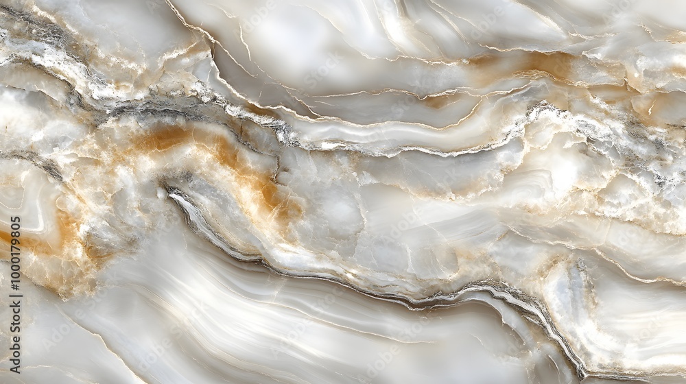 Obraz premium Marble, Marbled, Gold and White, Abstract Image, Texture, Pattern Background, Wallpaper, Cover and Screen of Smartphone, PC, Laptop, 9:16 and 16:9 Format