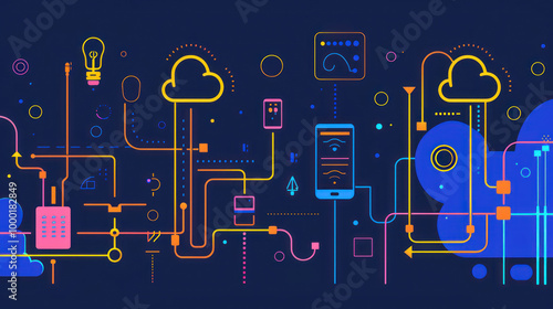 Obraz na płótnie A comparison of serverless computing platforms, including AWS Lambda, Google Cloud Functions, and Azure Functions.
