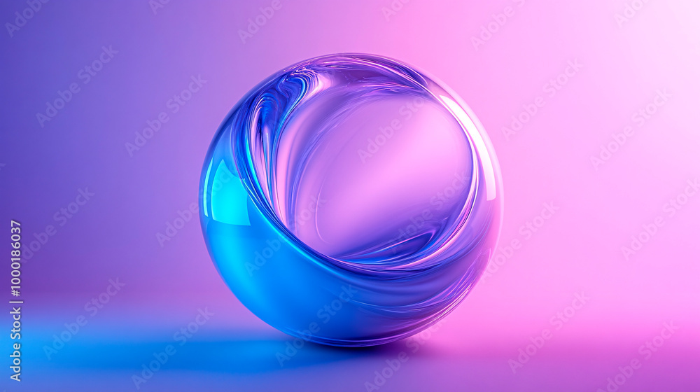 3D Abstract Symmetrical Object with Blue and Purple Color Scheme 3D Abstract Symmetrical Object with Blue and Purple Color Scheme