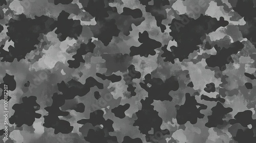 Gray military camouflage seamless pattern. Vector