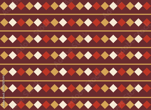 レトロで可愛いチョコカラーのバレンタインデーの背景素材