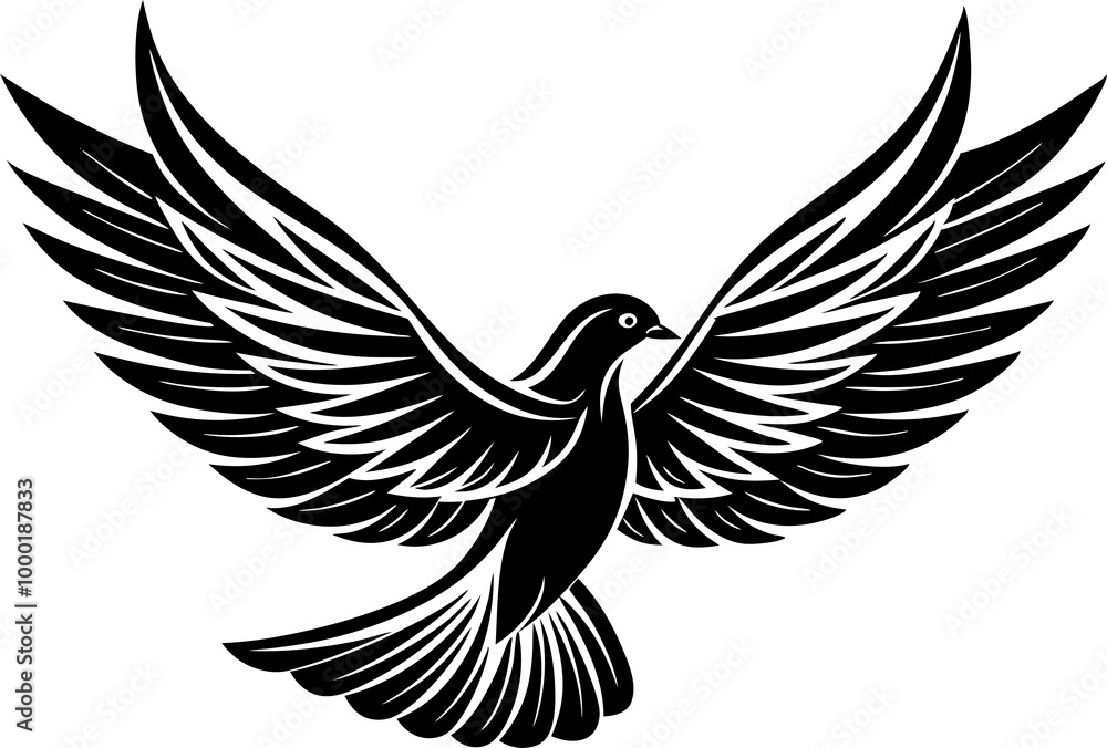 Obraz premium Dove icon illustration vector art