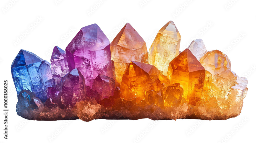 crystals group colorful ice on PNG background crystals group colorful ice on PNG background
