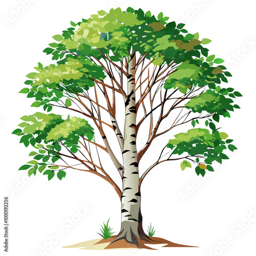 bushy design And a Green tree