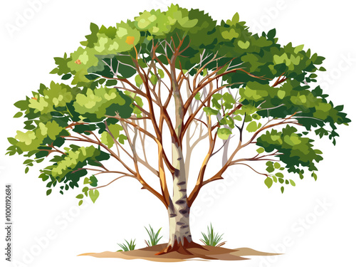 bushy design And a Green tree