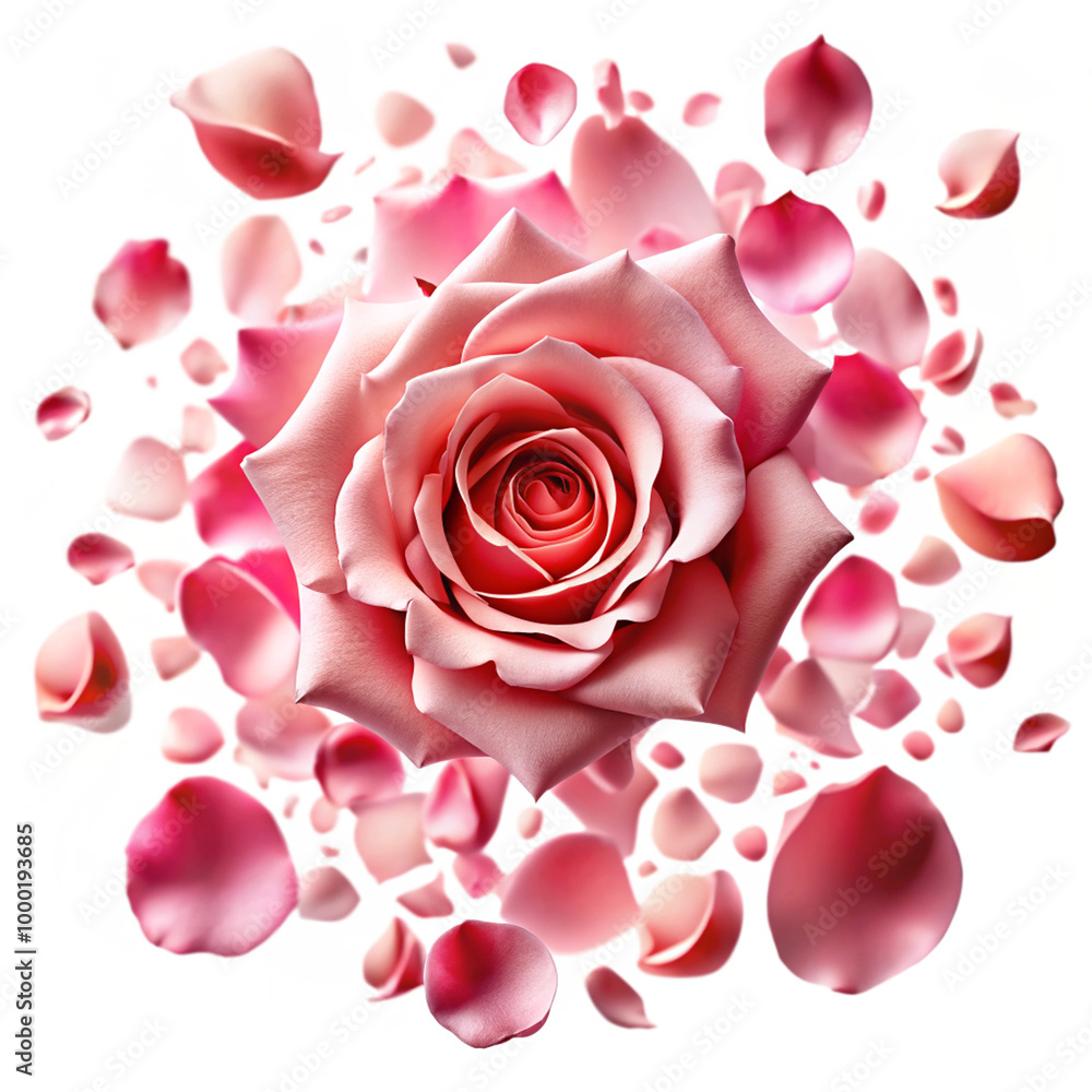 pink rose petals on a transparent background pink rose petals on a transparent background