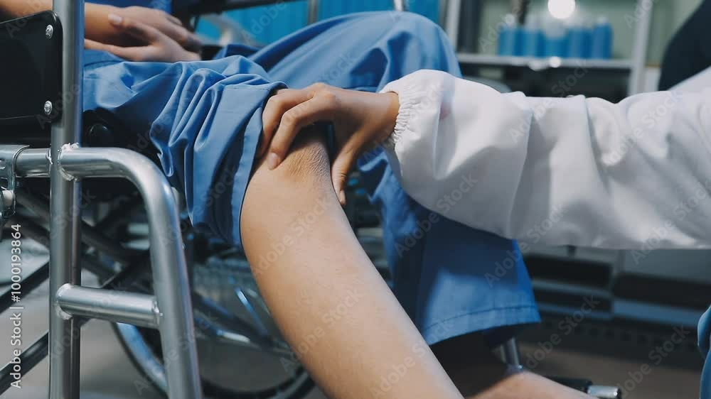 Senior woman, rehabilitation and help for foot injury, disability or pain in nursing home. Physiotherapist, doctor and treatment for feet, ankle or legs with physical therapy, elderly care and nurse Senior woman, rehabilitation and help for foot injury, disability or pain in nursing home. Physiotherapist, doctor and treatment for feet, ankle or legs with physical therapy, elderly care and nurse