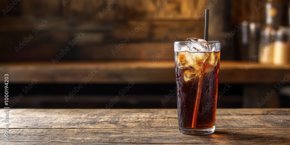 Glass of Colombian Aguas Frescas with Fruits on a Rustic Table