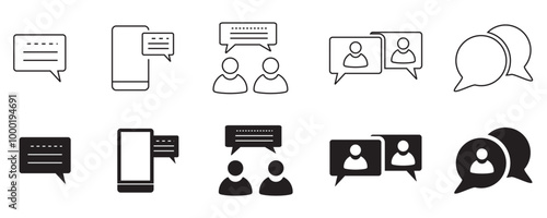 Language skill icon set. Speaking listening reading writing education test logo vector illustration
