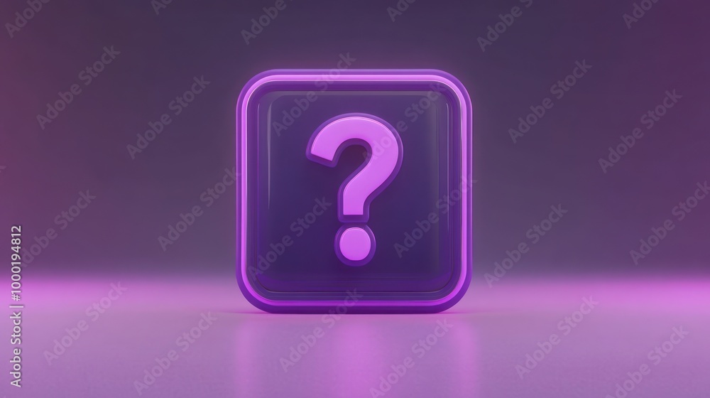 The vibrant purple question mark icon stands out against a smooth gradient backdrop, inviting curiosity and creativity The vibrant purple question mark icon stands out against a smooth gradient backdrop, inviting curiosity and creativity