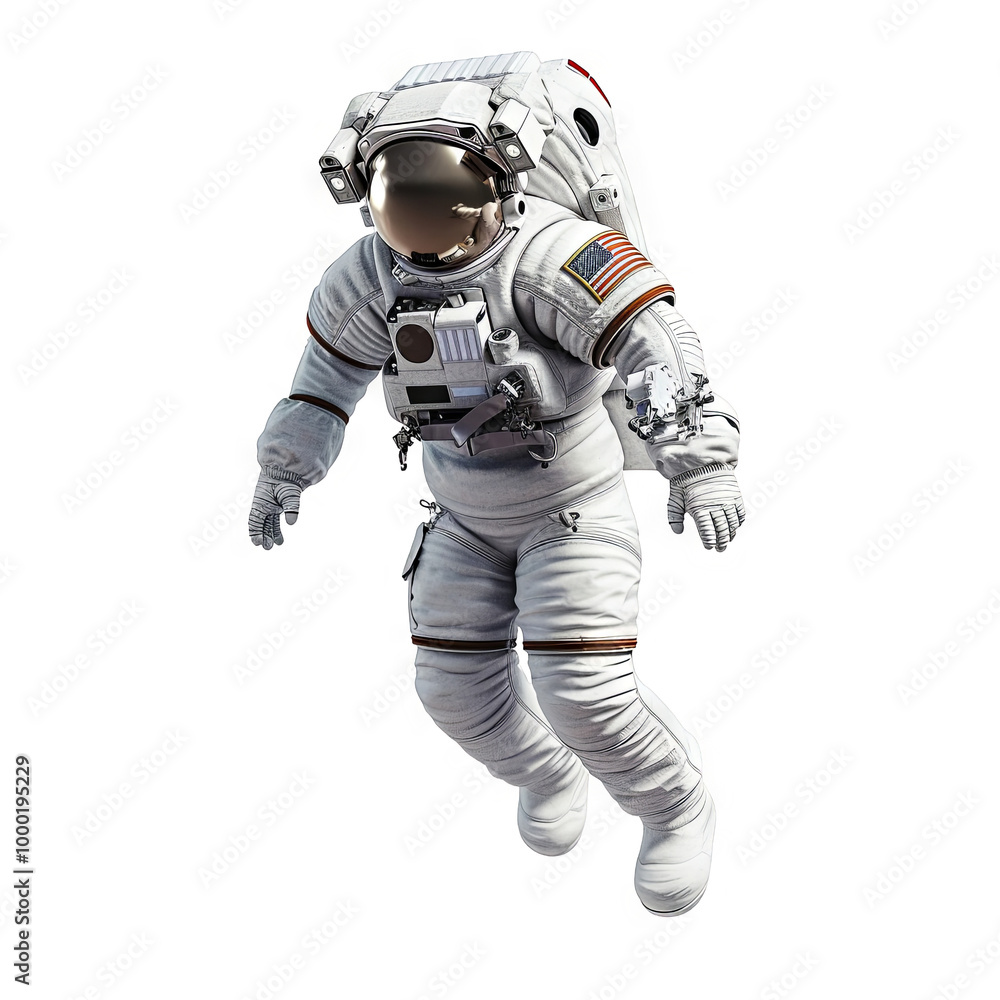 3D Astronaut Front View Illustration for Science Art 3D Astronaut Front View Illustration for Science Art