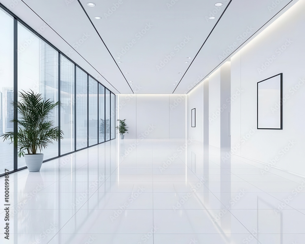 Minimalist bank building with smooth white walls, sleek glass panels, and no visible decoration, Contemporary, natural lighting, soft shadows Minimalist bank building with smooth white walls, sleek glass panels, and no visible decoration, Contemporary, natural lighting, soft shadows