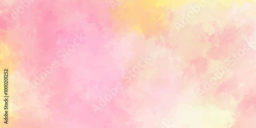 abstract colorful background with bokeh .Delicate sepia background with paint stains watercolor texture .subtle watercolor pink yellow blue gradient illustration.	