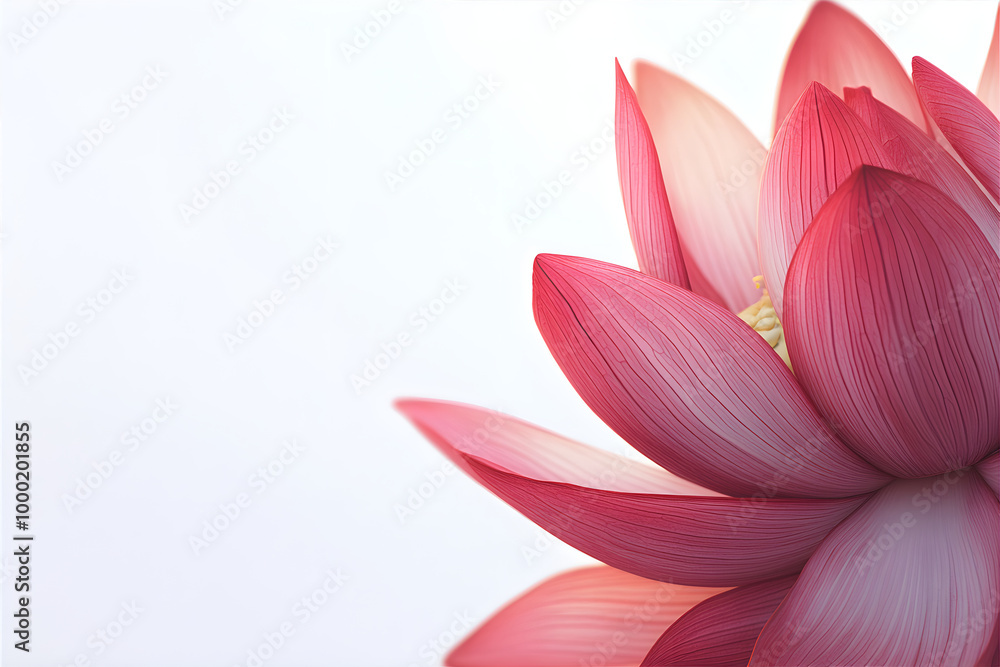 Pink lotus flower on the white background with copy space. Copy space. Happy Diwali, Navaratri, Saraswati Puja, Durga Ashtami. Pink lotus flower on the white background with copy space. Copy space. Happy Diwali, Navaratri, Saraswati Puja, Durga Ashtami.