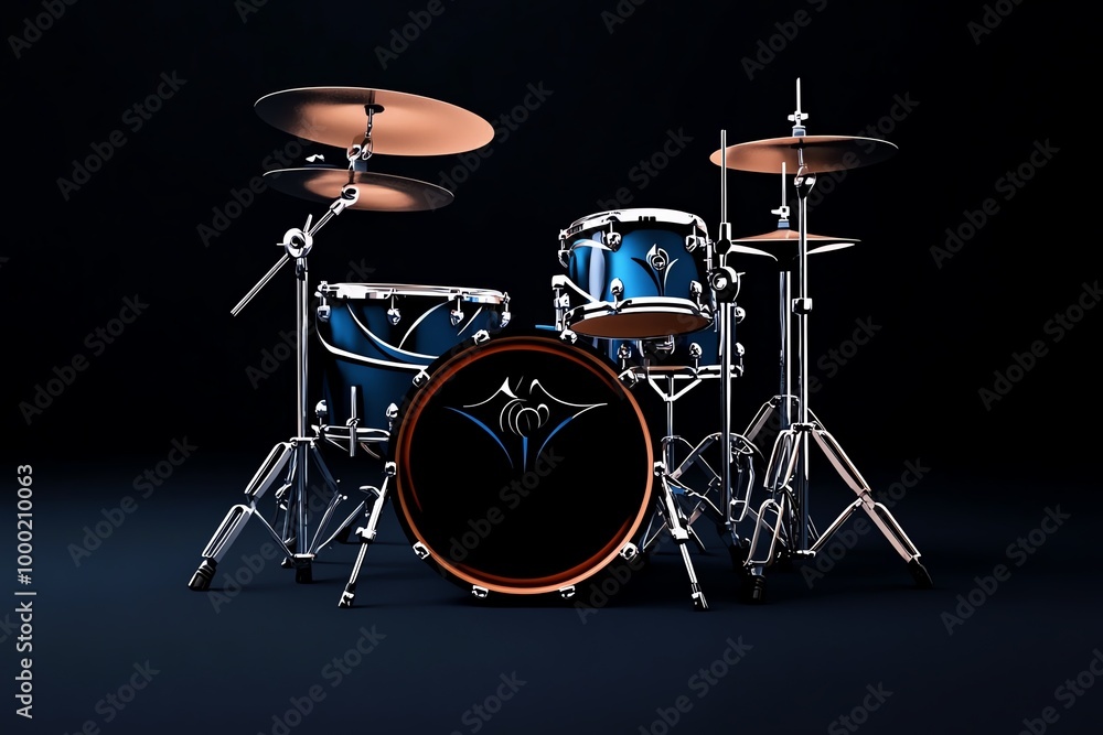Minimalist drum set icon, with simple, sleek shapes representing a drum kit in a bold, modern style, emphasizing rhythm and percussion Minimalist drum set icon, with simple, sleek shapes representing a drum kit in a bold, modern style, emphasizing rhythm and percussion
