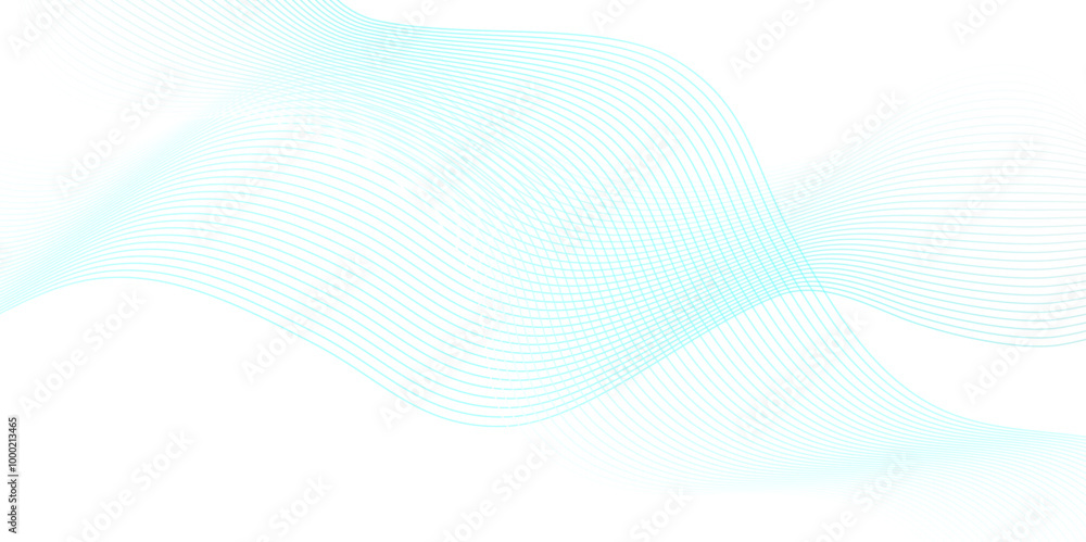 Fototapeta premium Vector white and blue digital wave modern carve blend stripe line flowing technology white line glowing element moving creative concept science technology crate for thin texture vector background.