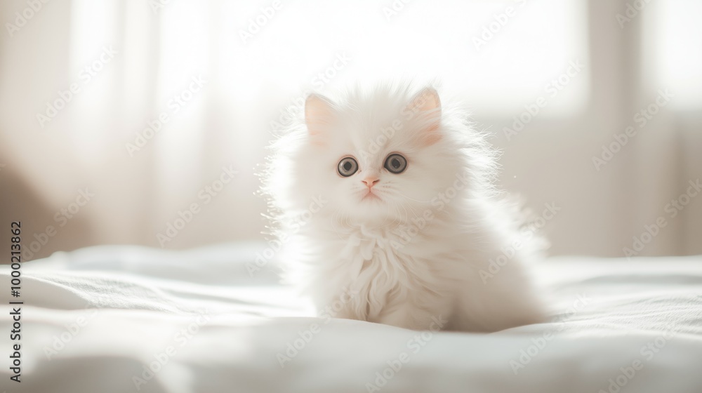 Cute Kitten: A White Furry Friend Cute Kitten: A White Furry Friend