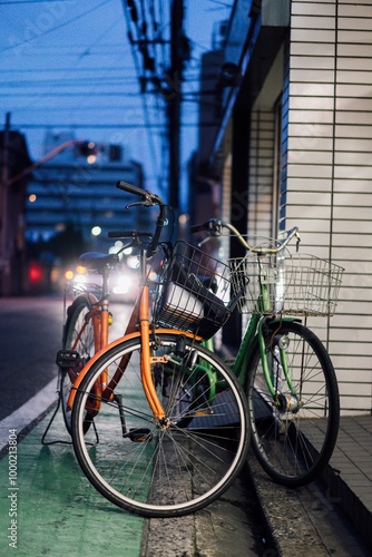 bicycles in the twilight 