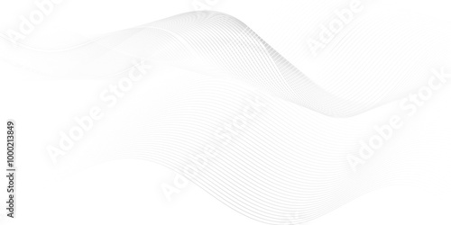 Vector wave digital white and gray blend futuristic technology flow tech transparent line stripe energy connection web music and sound, beautiful dynamic smooth space texture background.