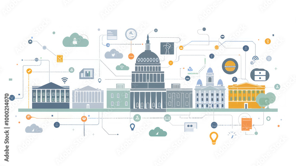 A visual of how government agencies are using cloud computing to improve efficiency, data security, and public service delivery. A visual of how government agencies are using cloud computing to improve efficiency, data security, and public service delivery.