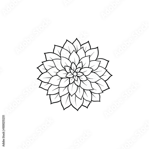 Abstract floral background. Vector flower dahlia. Element for design. 