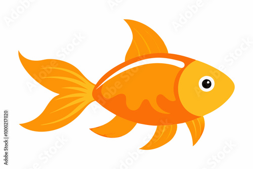 Goldfish vector illustration on a white background