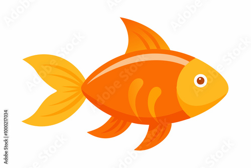 Goldfish vector illustration on a white background