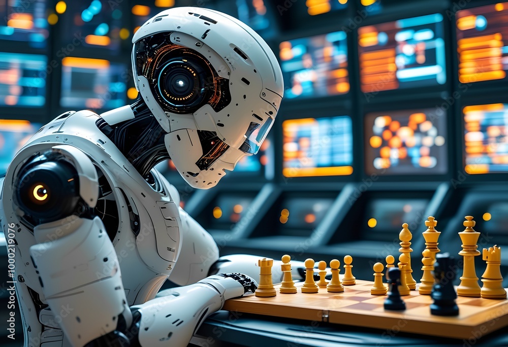 Fototapeta premium robot chess