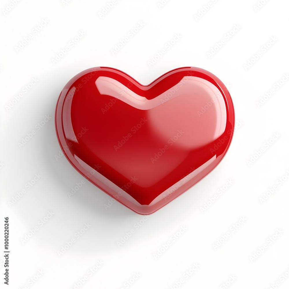 Perfect Red Heart Icon in Isolated Square Message Bubble 3D Render Perfect Red Heart Icon in Isolated Square Message Bubble 3D Render