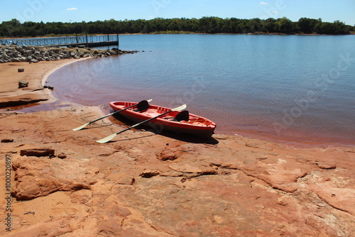 Kayak by the Pier at Lake Draper in Oklahoma