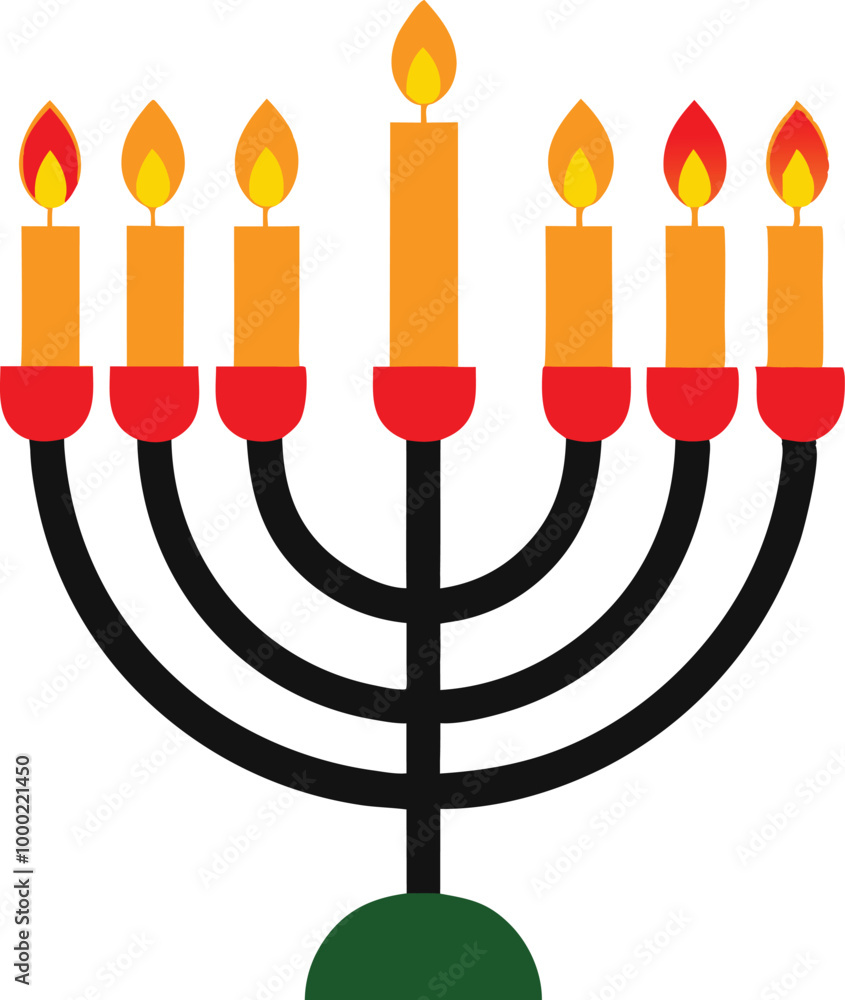 Beautiful Vector Illustration of Hanukkah Menorah Glowing with Lit Candles
Beautiful Vector Illustration of Hanukkah Menorah Glowing with Lit Candles