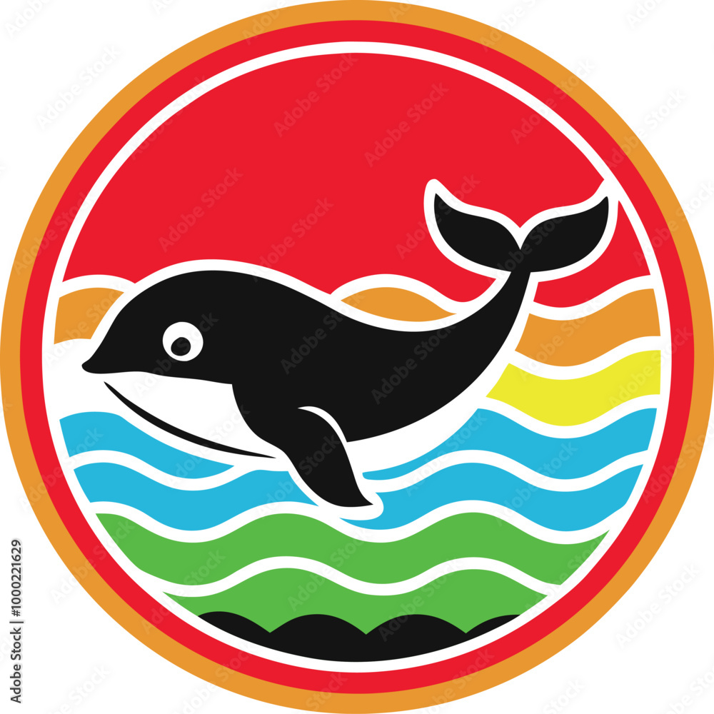 Joyful Whale Gliding Through Ocean Waves Vector Art Design
Joyful Whale Gliding Through Ocean Waves Vector Art Design