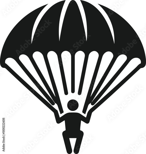 Stick Figure Parachute Icon
