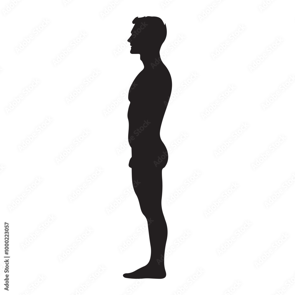 black silhouette of a man people thick outline side view isolated black silhouette of a man people thick outline side view isolated