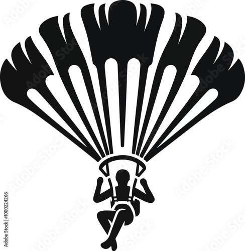 Stick Figure Parachute Icon