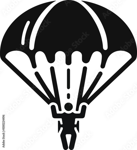 Stick Figure Parachute Icon